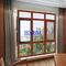 Lüks evler için güçlü geliştirilmiş Alman Tarzı çift cam Masif Ahşap Pencereler ve Kapılar