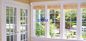 Alman Stili Ahşap Kapılar ve Pencereler, 68mm Çerçeve Ahşap Kanatlı Pencereler